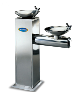 Double basin drinking water fountain cooler 